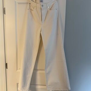 Citizens of Humanity Loli mid wide leg jean white